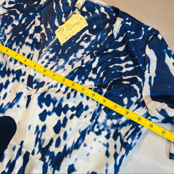 Cheng Xin | Super Soft Blue Tir Dye Pattern Dress Beach Dress // XL - Picture 4 of 13